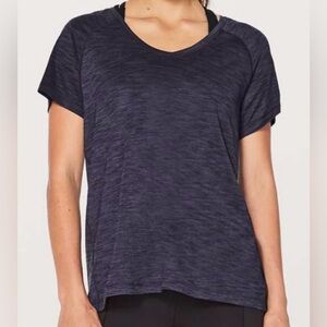 Lululemon Short Sleeve Tee Heathered black/blue